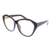 large geometric clear UV400 protected womens plastic sunglasses A4-7248CLR - Image 2