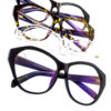 large geometric clear UV400 protected womens plastic sunglasses A4-7248CLR