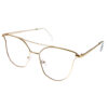 Womens clear UV400 protected metal high pointed rebar sunglasses F2-NERD091