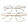 Womens clear UV400 protected metal high pointed rebar sunglasses F2-NERD091 - Image 2