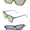 womens metal pointed square rimless sunglasses B2-ZH18712