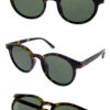Womens plastic rounded high pointed flat style sunglasses  2-LW18401 - Image 5