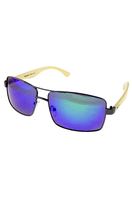 Mens bamboo blended square sunglasses R3-SUP88005