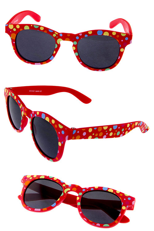 Kids square rainbow fashion plastic sunglasses OS1-KGRAINBOW