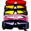Womens square style plastic sunglasses C2-7538COL - Image 6