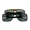 Mens sports retro square shaped glass lens plastic fashion sunglasses X-P53051GL - Image 2