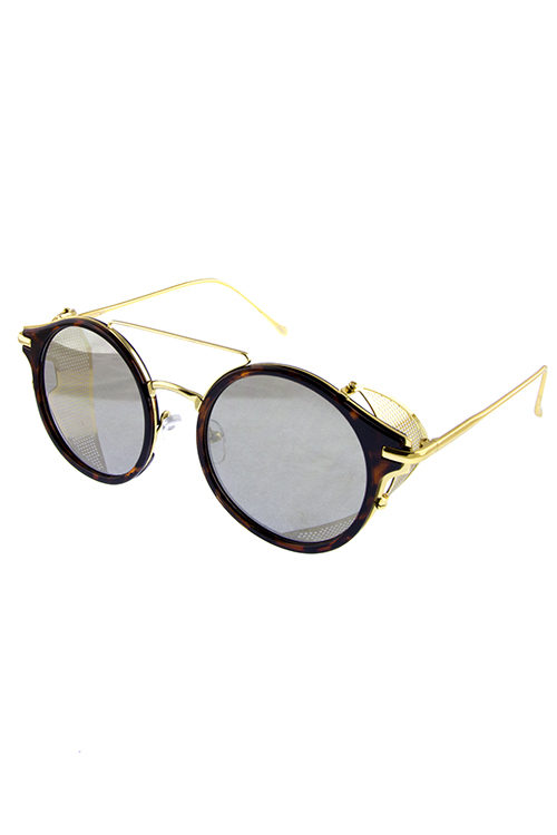 Womens rebar horned sideshield vintage inspired sunglasses D3-4158RV