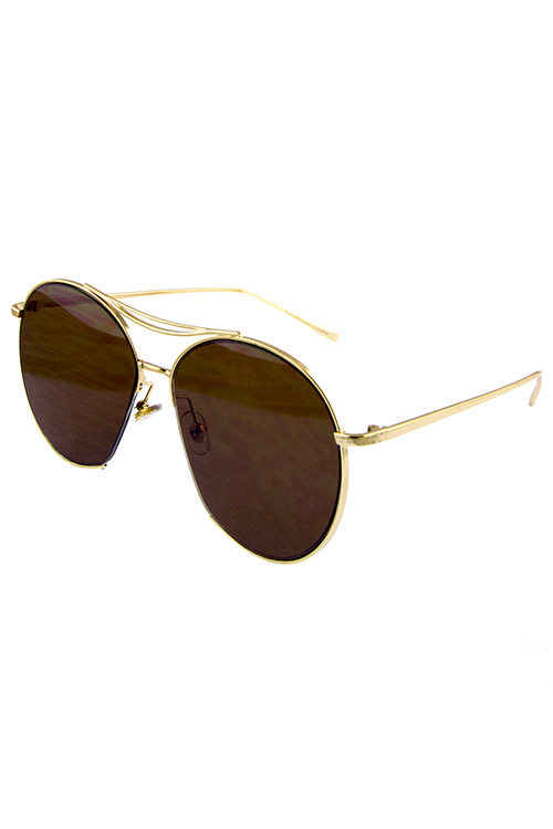 Womens metal curvy double vintage rebar sunglasses D3-WL17104