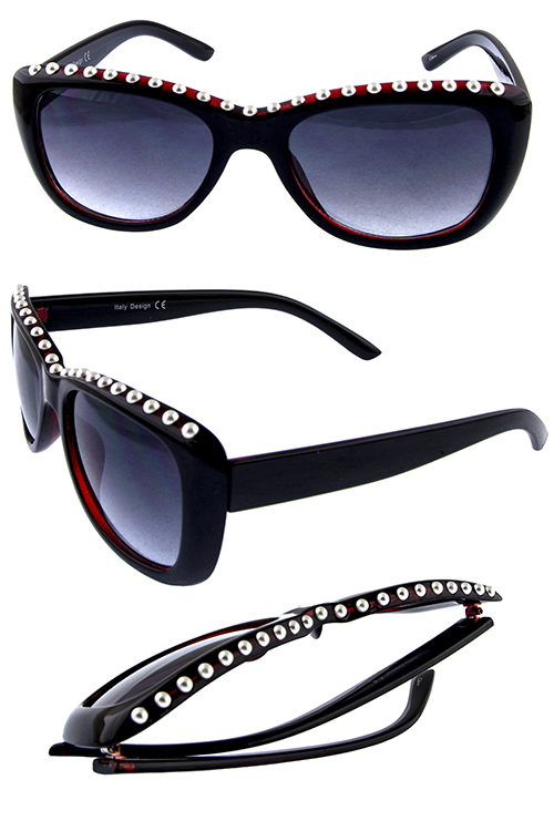 Womens Pearllike indie dapper horned rim sunglasses I3-CDC10292