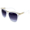 Womens metal trim horn sunglasses B1-CH17223 - Image 3