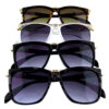 Womens metal trim horn sunglasses B1-CH17223 - Image 5