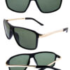 Mens glass lens metal arm detailed sunglasses F2-GR1122