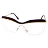 Womens clear fashion metal frametop sunglasses D-POP7199 - Image 3