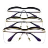 Womens clear fashion metal frametop sunglasses D-POP7199 - Image 4