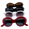 Womens oval cat eye plastic fashion sunglasses  D5-DO91015 - Image 3