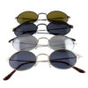 Womens oval rounded metal retro sunglasses A4-YP98024 - Image 5