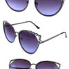 Womens metal cutout pointed pearllike sunglasses D5-YPYP98017