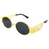 Unisex oval geometric rounded metal sunglasses B1-4870 - Image 4