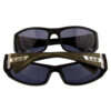 Mens Locs square plastic woodlike sunglasses R1-91133WOOD - Image 2