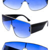 Womens metal plastic blended square sunglasses X-4866