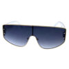 Womens metal plastic blended square sunglasses X-4866 - Image 3