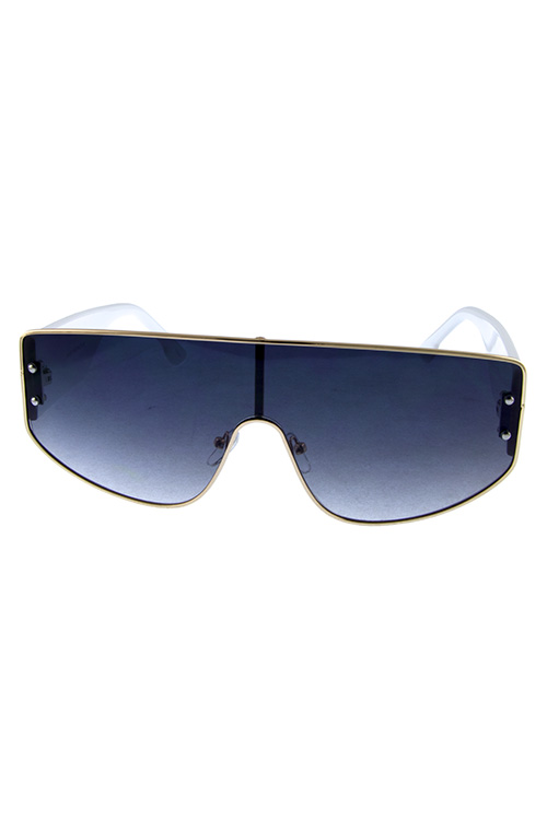 Womens metal plastic blended square sunglasses X-4866 - City Sunglass