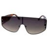 Womens metal plastic blended square sunglasses X-4866 - Image 4