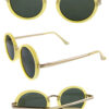 womens metal arm blended rounded sunglasses B3-DO91033 - Image 4