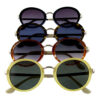 womens metal arm blended rounded sunglasses B3-DO91033 - Image 5