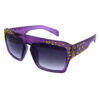 Womens punk retro square plastic sunglasses A4-OLK15062 - Image 4