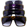 Womens punk retro square plastic sunglasses A4-OLK15062 - Image 2