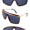 Womens metal arm blended square sunglasses SD2-7744