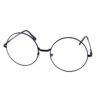 Womens clear lens round circle metal sunglasses D1-689CLR - Image 2