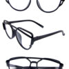 Kids clear lens square rebar aviator sunlgasses AY-K79473