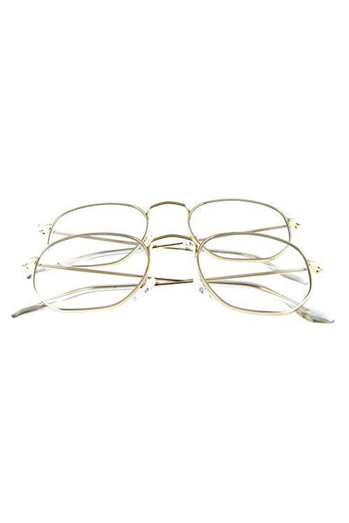 Unisex square metal vintage sunglasses WG4-M4012CL