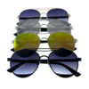 Unisex flat lens aviator rebar style sunglasses A1-GY18502 - Image 4
