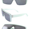 Womens semi rimless retro square sunglasses U-209002HG - Image 5