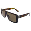 Womens semi rimless retro square sunglasses U-209002HG - Image 3