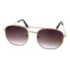 Womens metal flat lens aviator sunglasses R-201010DO - Image 4