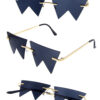 Womens rimless metal fashion sunglasses SA1-4959
