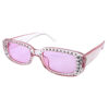 Womens rhinestone square plastic sunglasses B2-89277RS - Image 5
