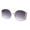 Womens metal fashion square rounded sunglasses A4-96330 - Image 6
