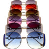 Womens metal fashion square rounded sunglasses A4-96330