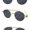 Womens elegant metal rounded fashion sunglasses AD2-96190 - Image 2