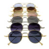 Womens elegant metal rounded fashion sunglasses AD2-96190