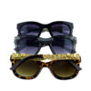 Womens blended floral metal arm detail sunglass C1-WCH21013 - Image 4