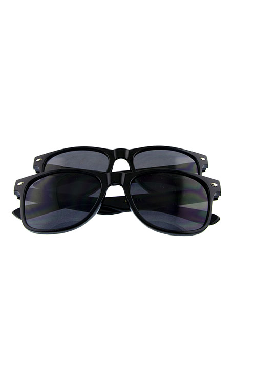 Unisex horn rimmed classic retro sunglasses OS-WF01BLK