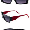 Womens wide vintage square plastic sunglasses F1-GSL22414 - Image 3