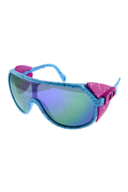 Mens monolens style plastic sunglasses FA4-P30417