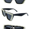 Womens modern rhinestone high pointed sunglasses AD4-96351